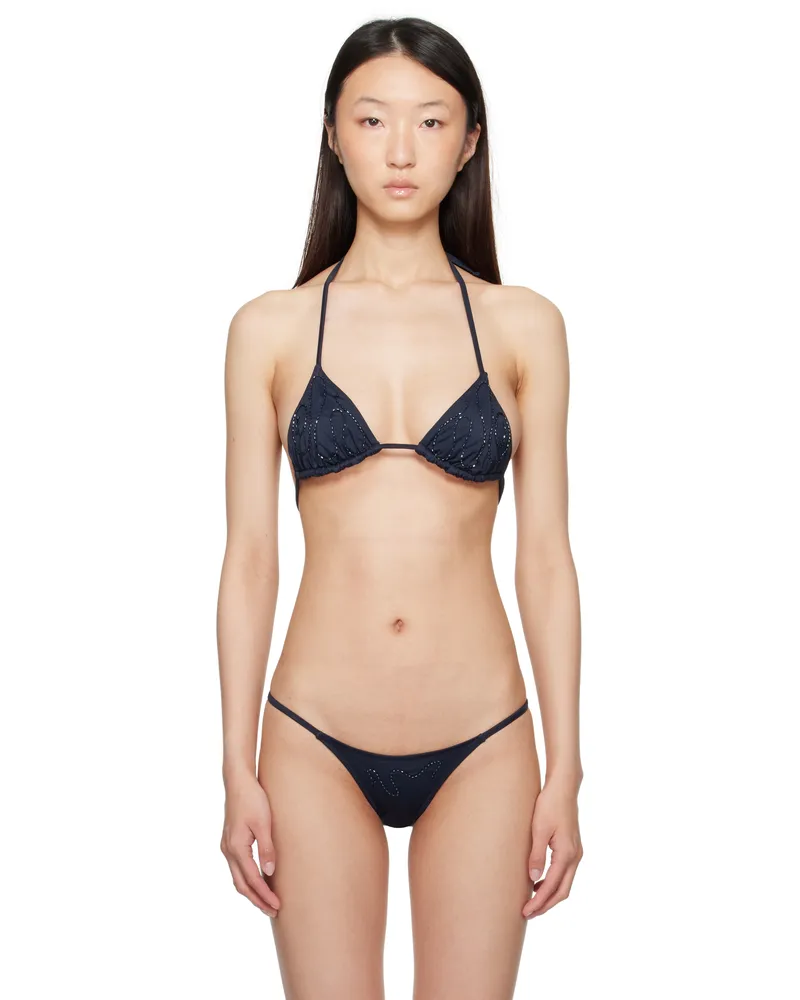 Paloma Wool Navy Sharpie Bikini Top 135