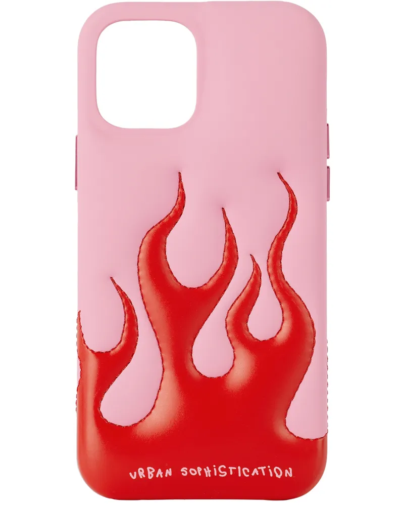 Urban Sophistication SSENSE Exclusive Pink & Red 'The Flaming Dough' iPhone 12/12 Pro Case Pink