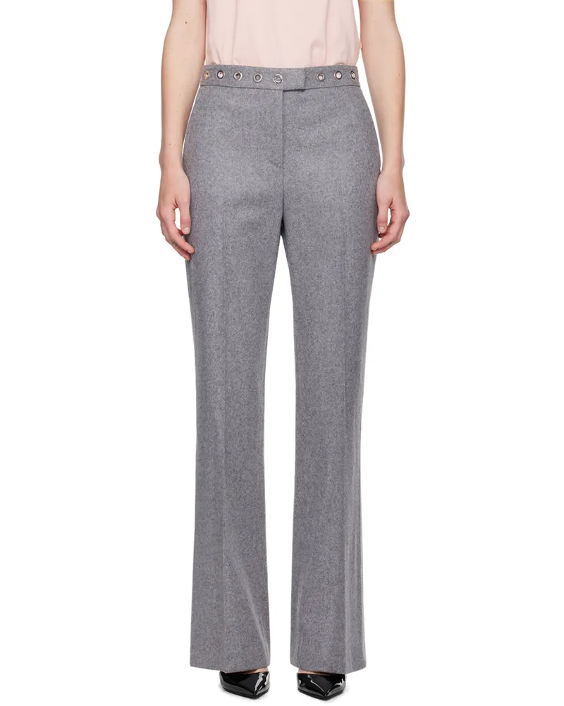 MSGM Gray Eyelet Trousers 97