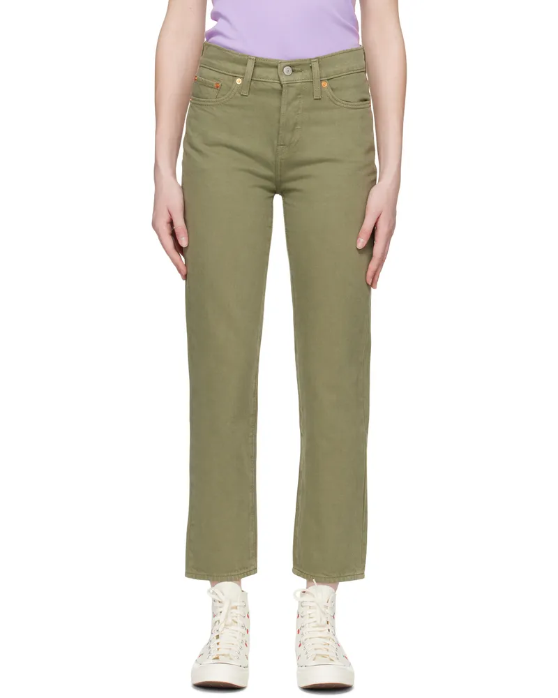 Levi's Khaki Wedgie Straight Jeans Steeped