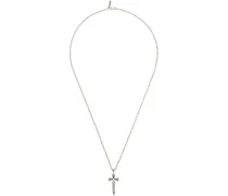 Silver Dagger-Cross Necklace