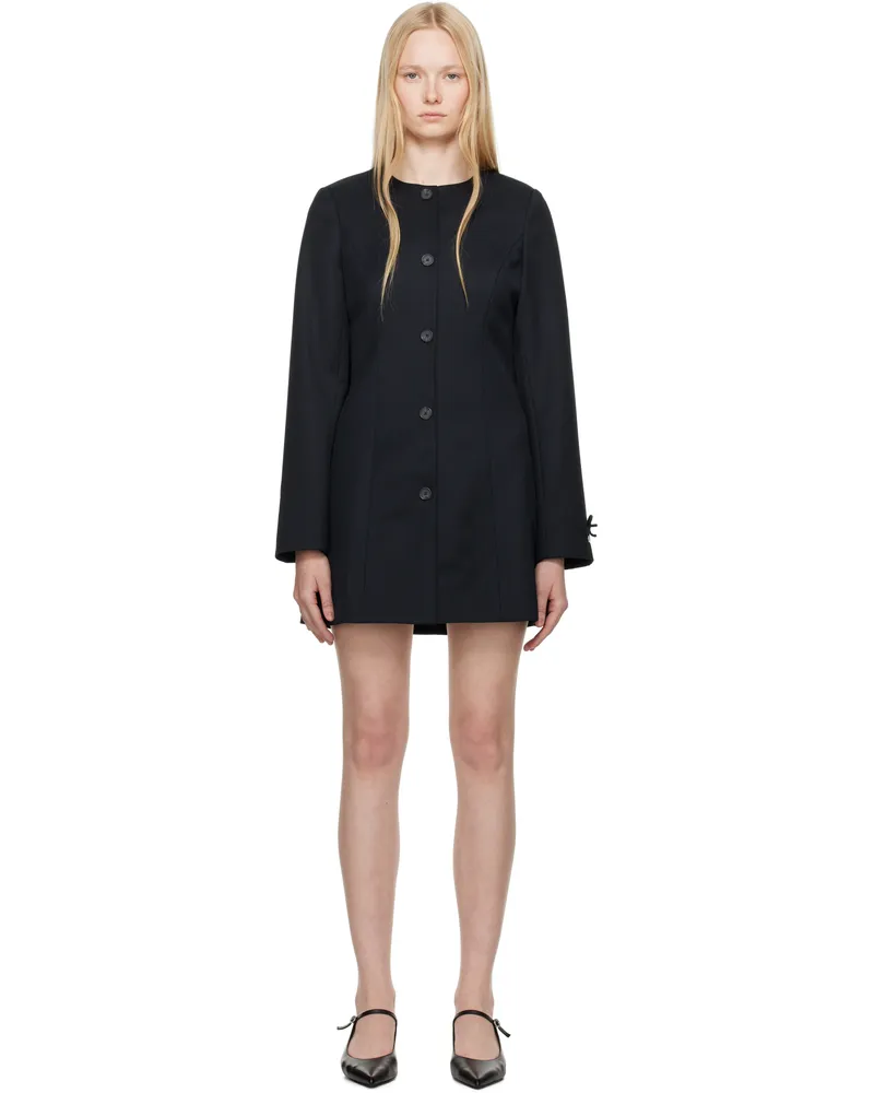 Sandy Liang Black Swan Minidress Black