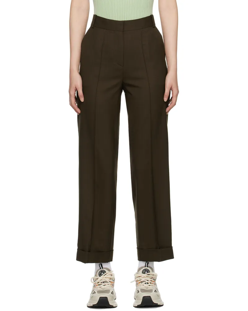 AERON Brown Zima Trousers Dark