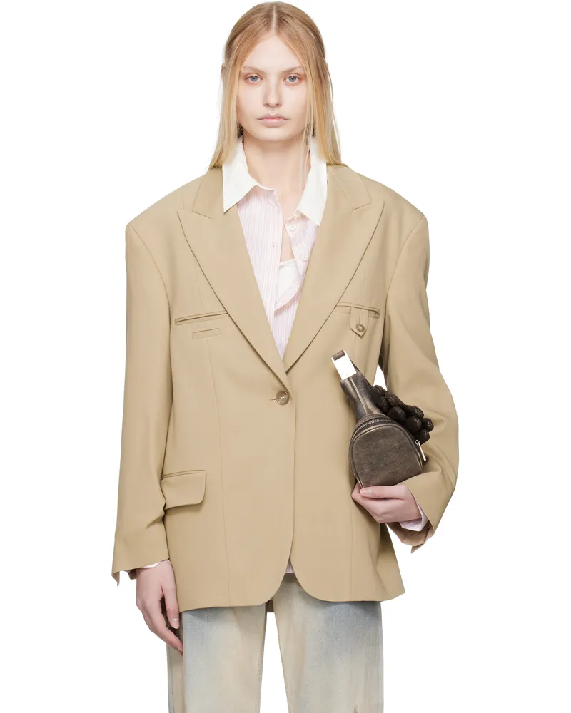 Acne Studios Beige Relaxed Fit Blazer Dfj