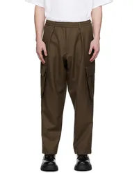 LOWNN Brown Elasticized Cargo Pants Brown