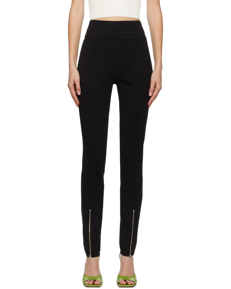 DRAE Black Zip Cuff Trousers Black