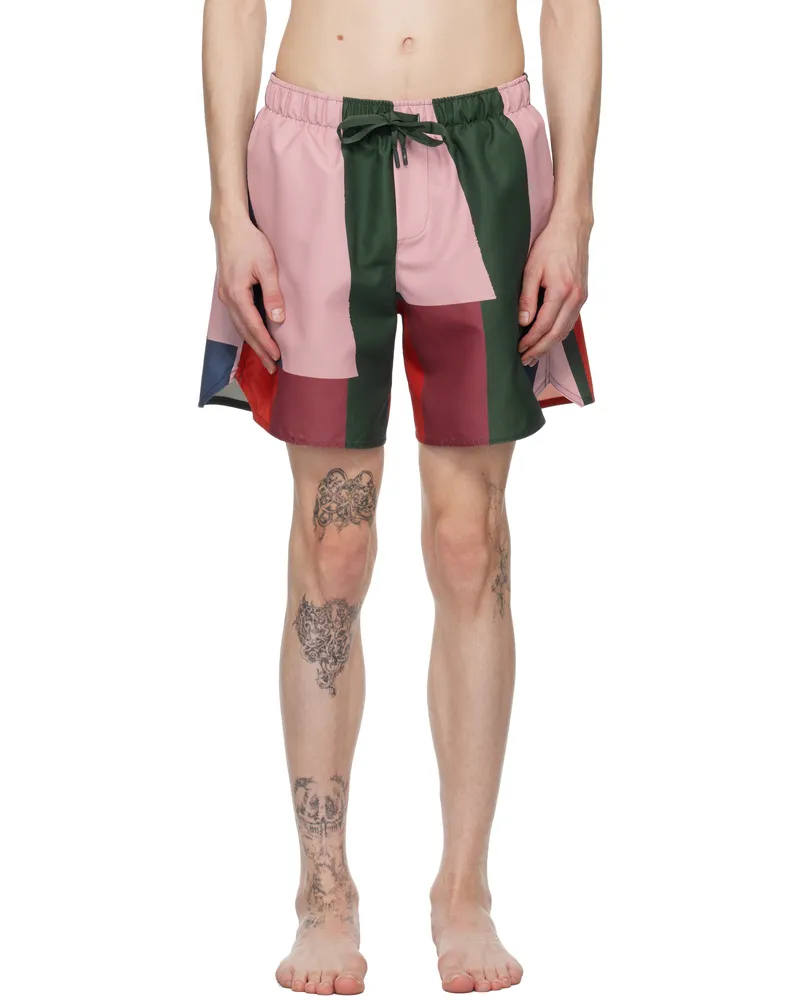 J.W.Anderson Multicolor Stripe' Printed Swim Shorts 000