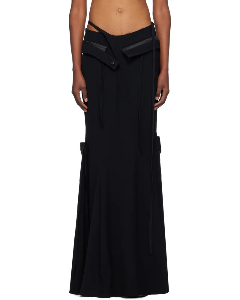 OTTOLINGER Black Mermaid Suit Maxi Skirt Black