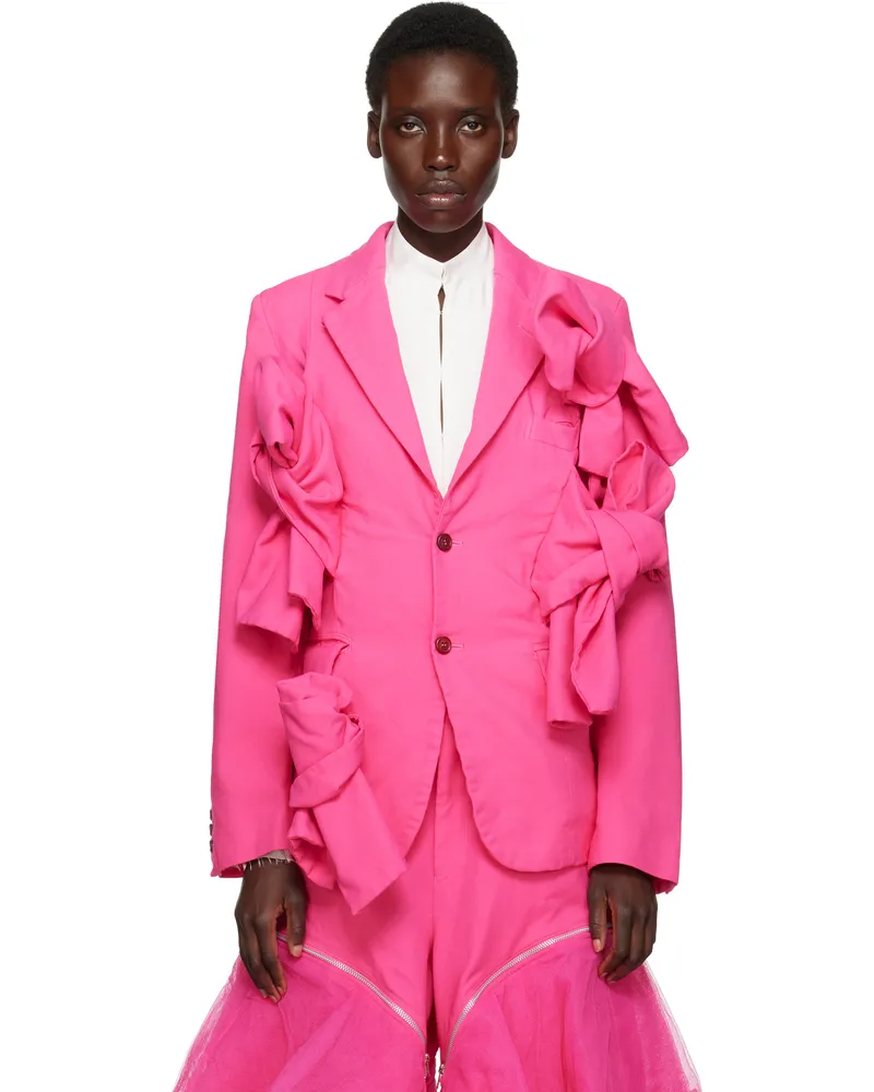 Comme des Garçons Pink Gabardine Blazer 1