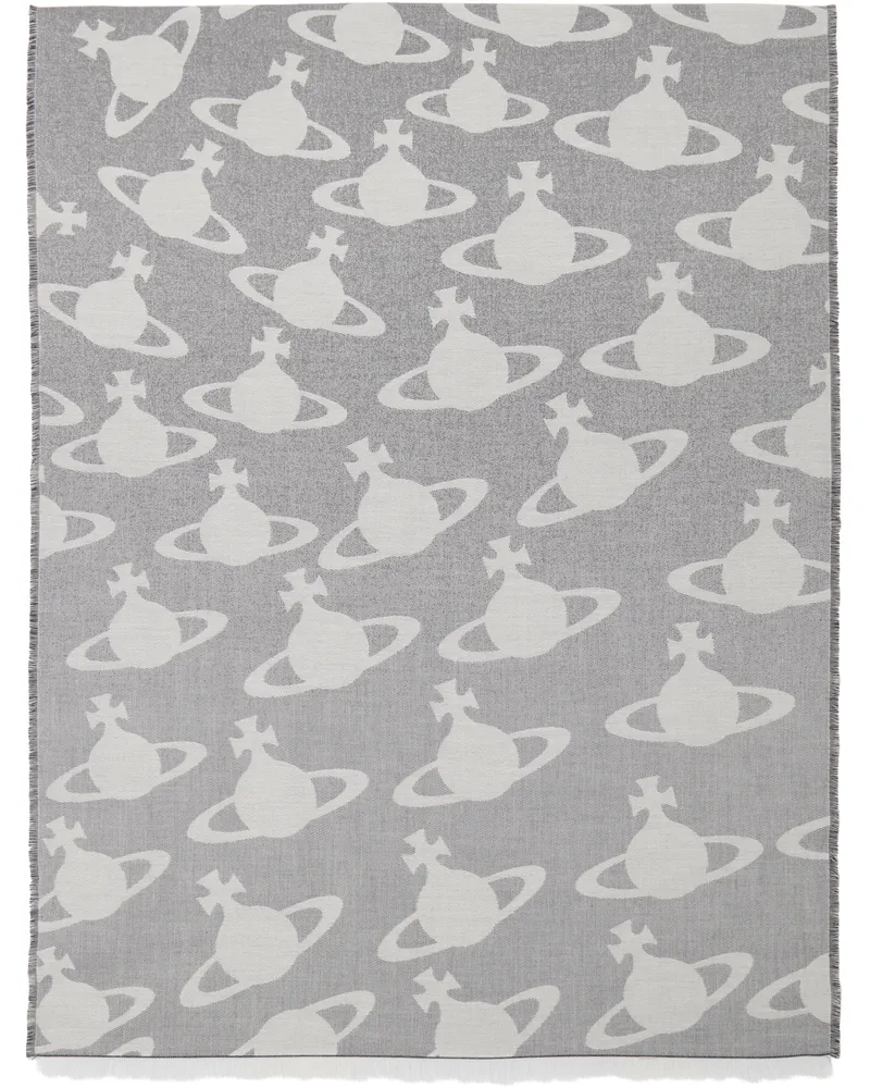 Vivienne Westwood Gray Hilma Orb Scarf Ss25-n401