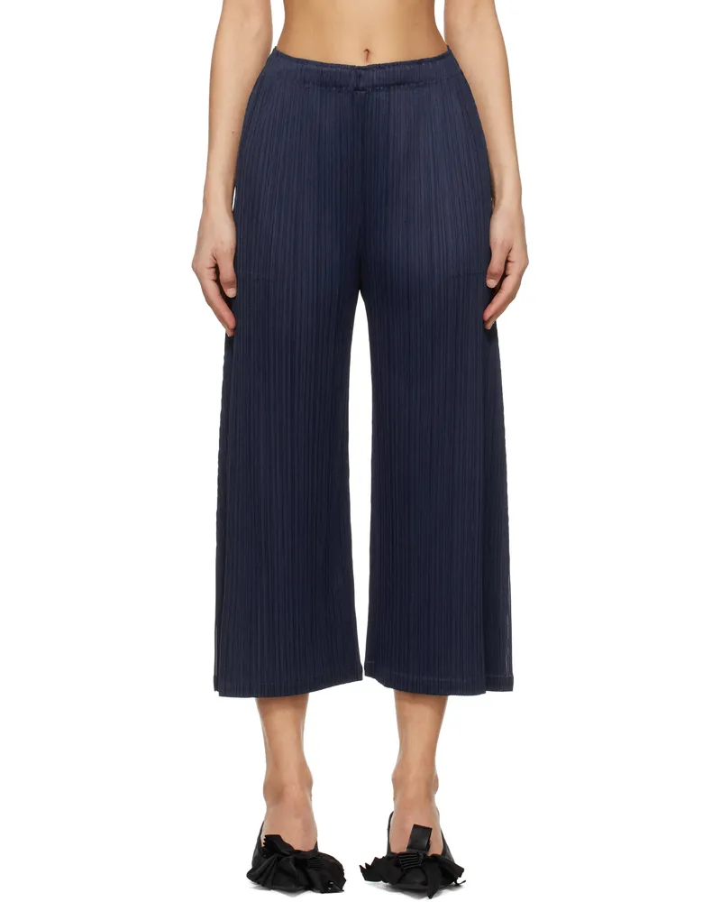 Issey Miyake Navy Monthly Colors February Trousers 75