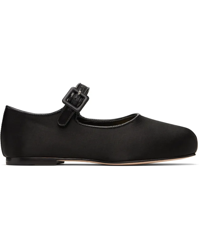 Sandy Liang Black Mary Jane Pointe Ballerina Flats 001