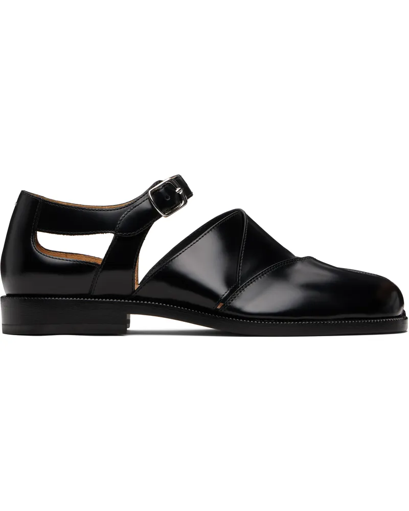 Maison Margiela Black Tabi Leather Sandals T8013