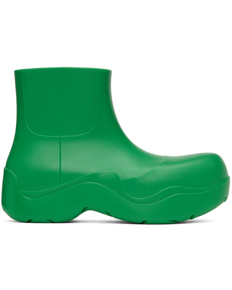Bottega Veneta Green Matte Puddle Chelsea Boots 3730