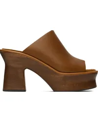 Ferragamo Brown Samanta Heeled Sandals Saddle