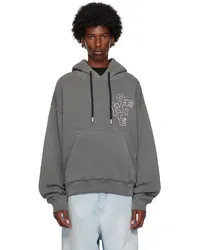 OFF-WHITE Gray Outline Arrow Skate Hoodie Black