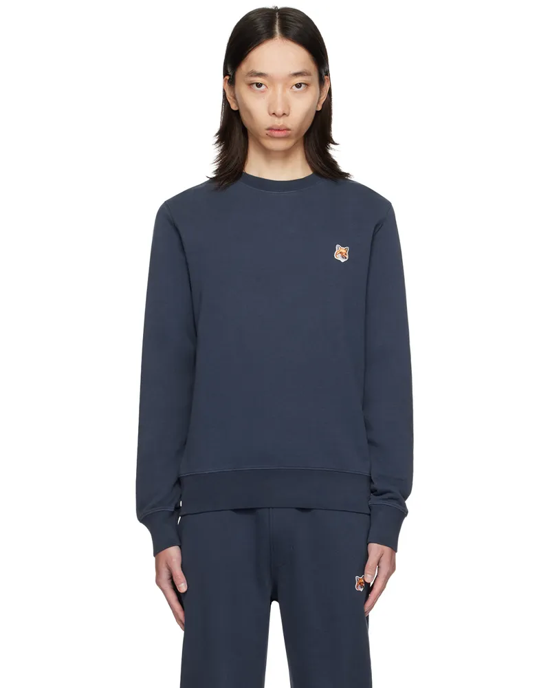 Kitsuné Navy Fox Head Regular Sweatshirt P476