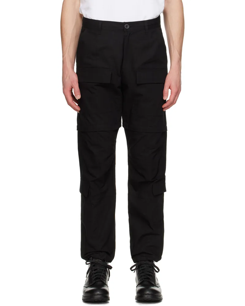 John Elliott + Co Black Convertible Cargo Pants Black