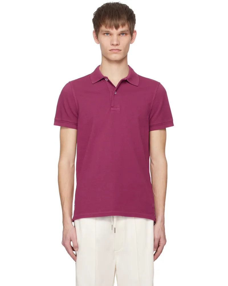 Tom Ford Purple Tennis Polo Magenta