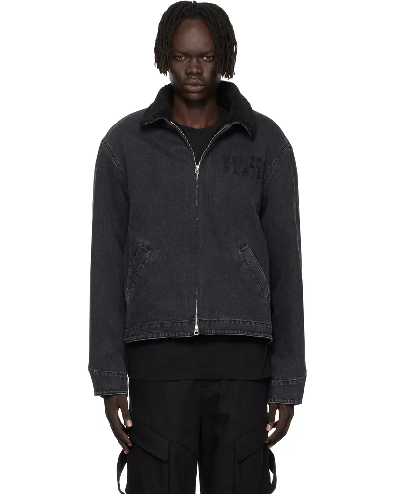 Kenzo Black Kenzo Paris 'KENZO Happy Tiger' Utility Jacket Stone