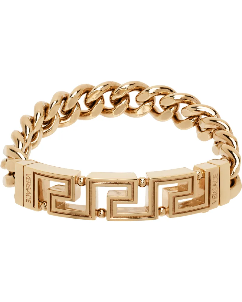 Versace Gold Greca Chain Bracelet 3j000-versace