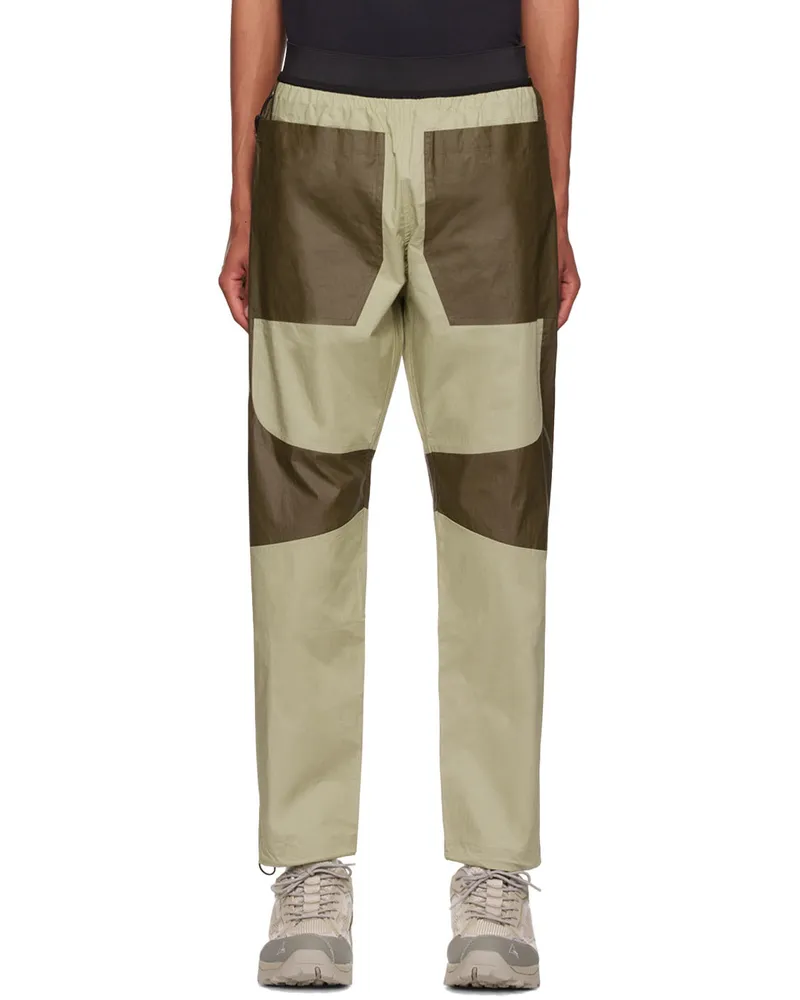 RANRA Beige & Brown Acrylic Trousers Beige