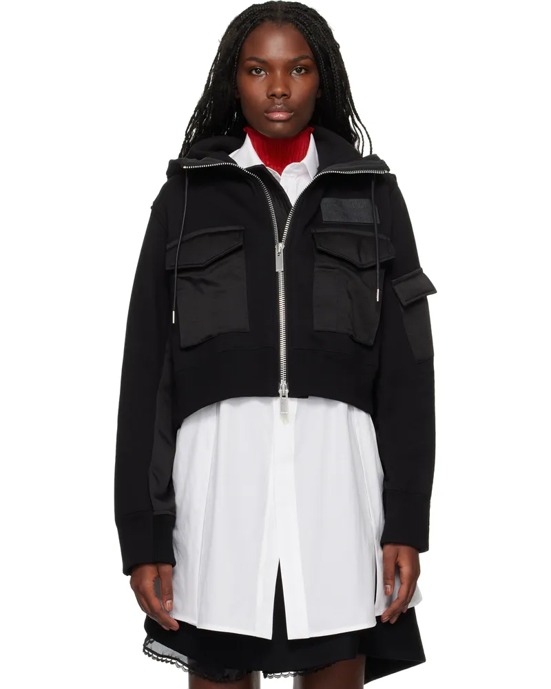Sacai Black Spiewak Edition Cotton Hoodie 001