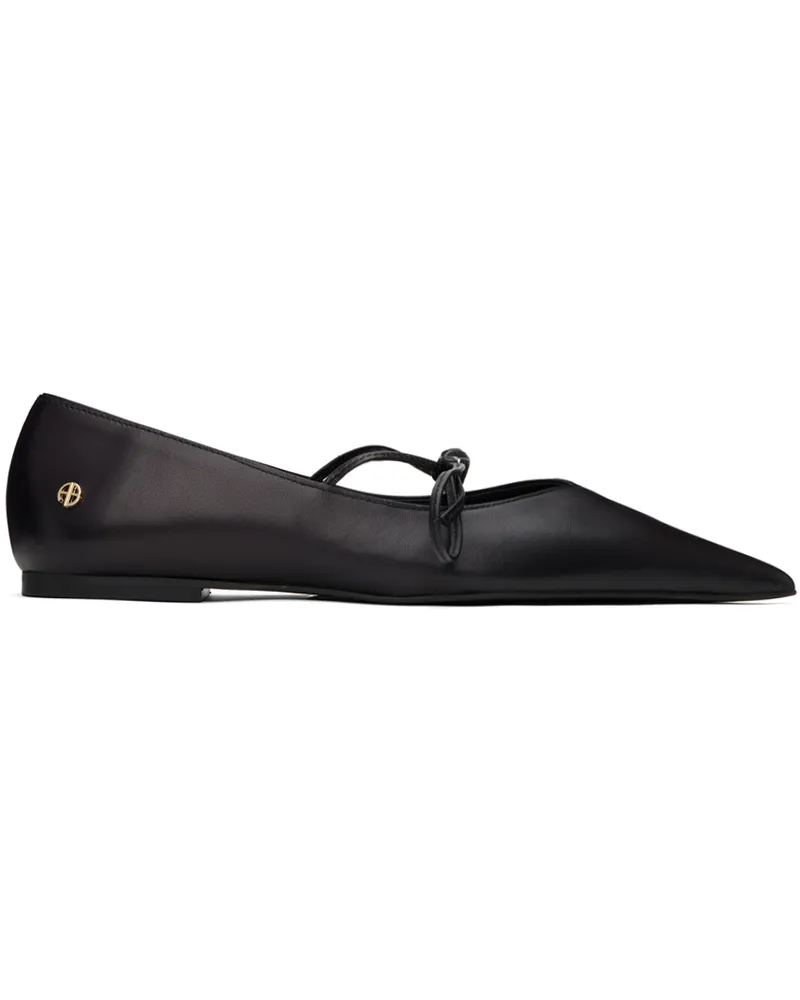 Anine Bing Black Nikki Ballerina Flats Black