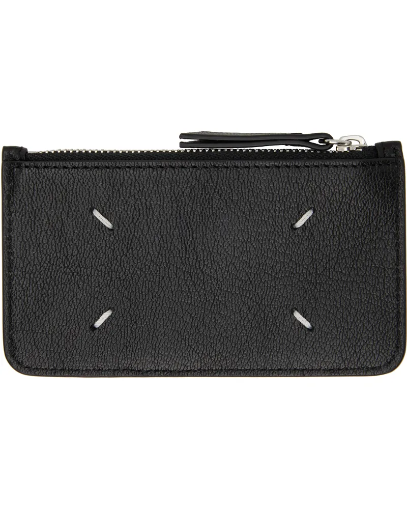 Maison Margiela Black Four Stitches Card Holder T8013