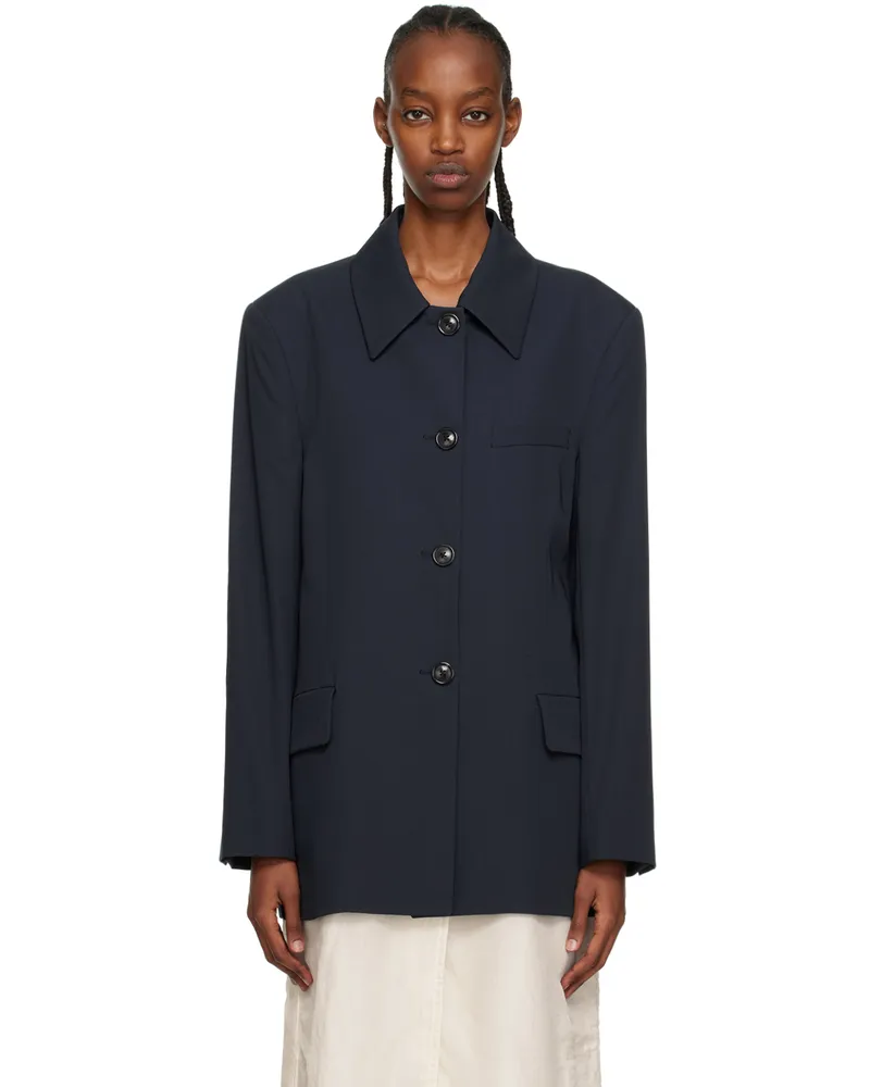 Our Legacy Blue Carp Blazer Jacket Phantom