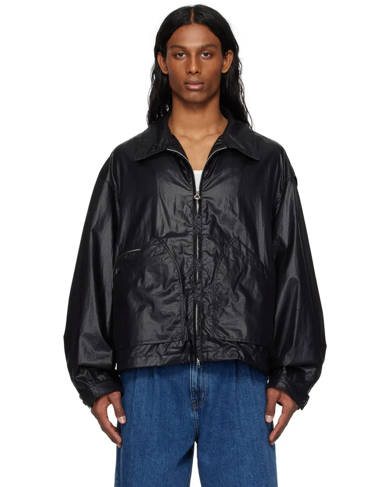 SOLID HOMME Black Zipper Light Jacket 302b