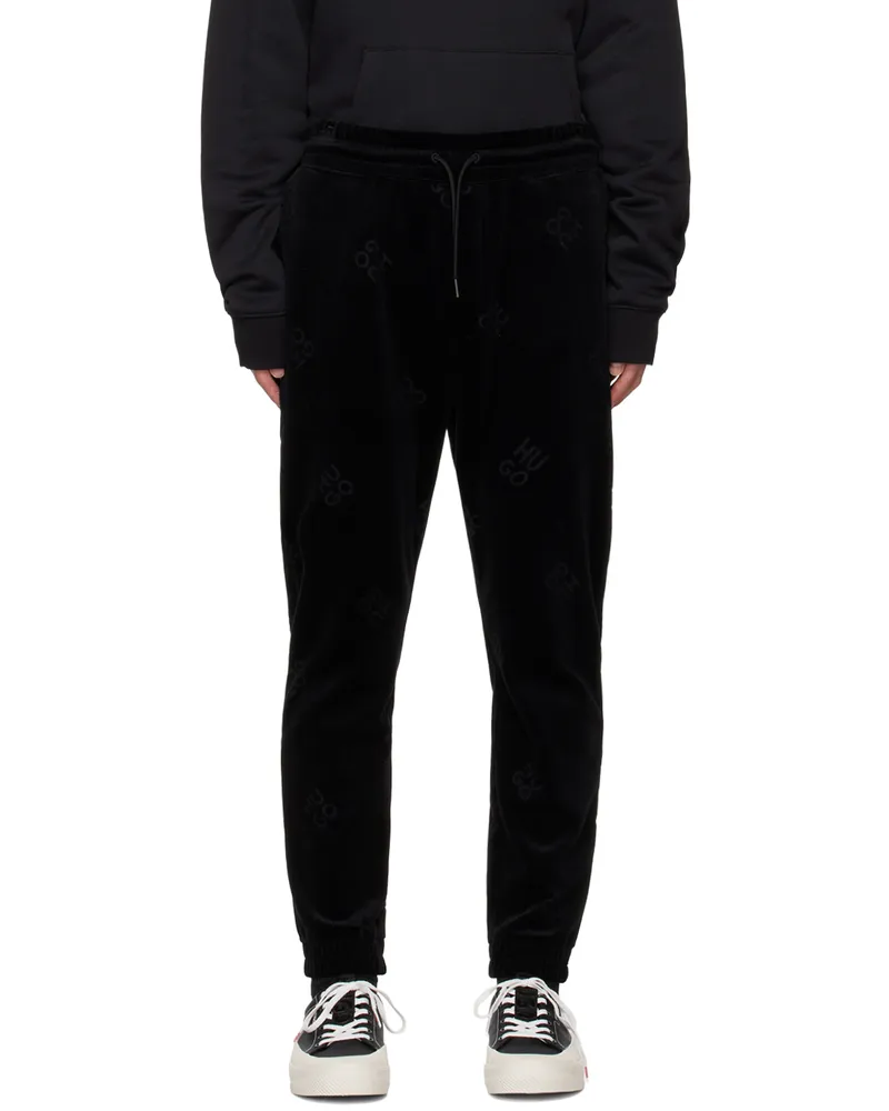 HUGO BOSS Black Embossed Sweatpants Black