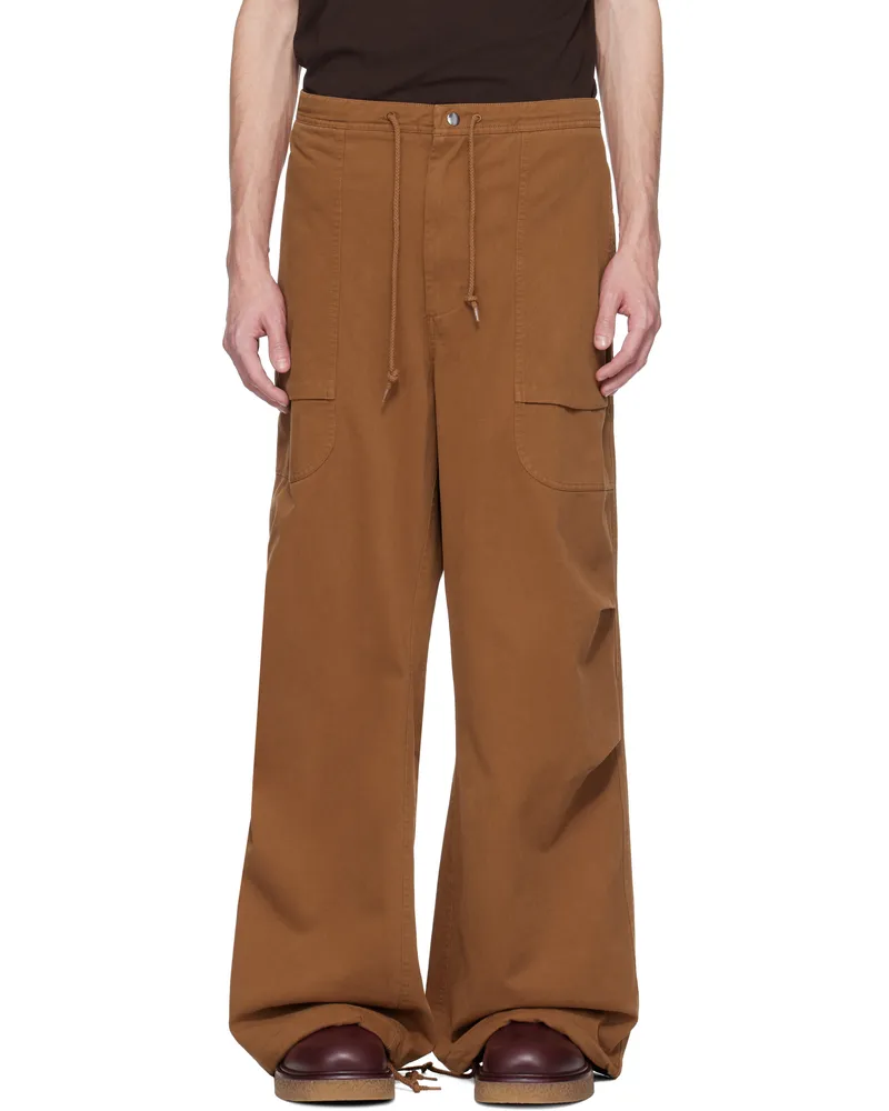 Entire Studios Brown Barren Cargo Trousers Copper