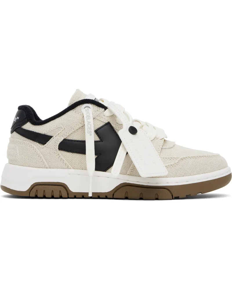 OFF-WHITE Beige & Black Slim Out Of Office Sneakers Ivory