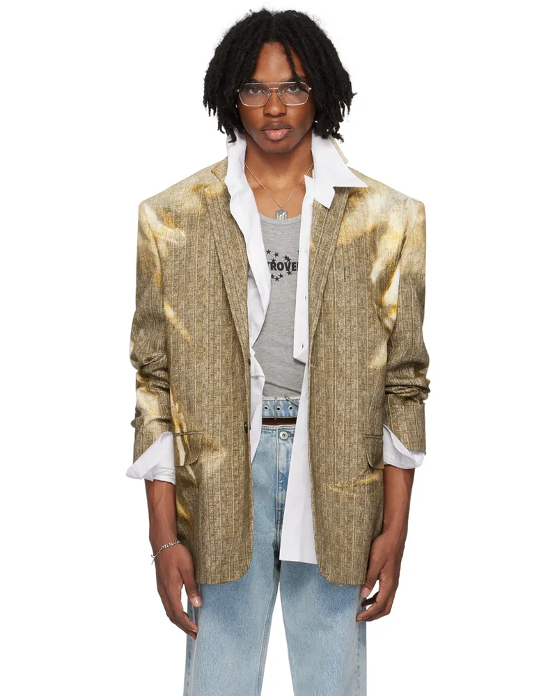 Y/PROJECT Beige Sun Bleached Blazer Beige