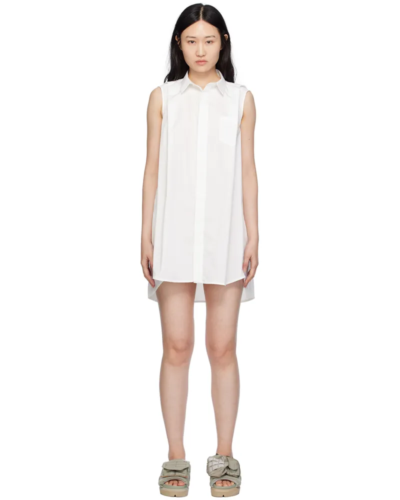 Sacai Off-White Buttoned Minidress 151
