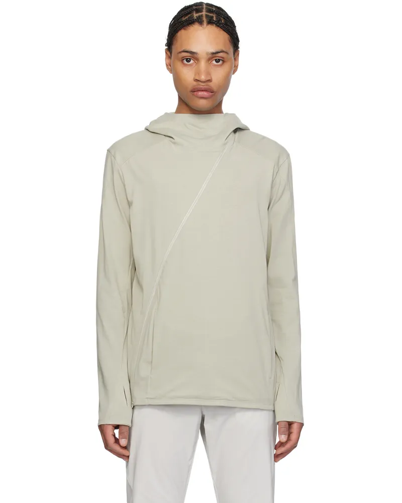 Post Archive Faction Green 6.0 Center Hoodie Grey