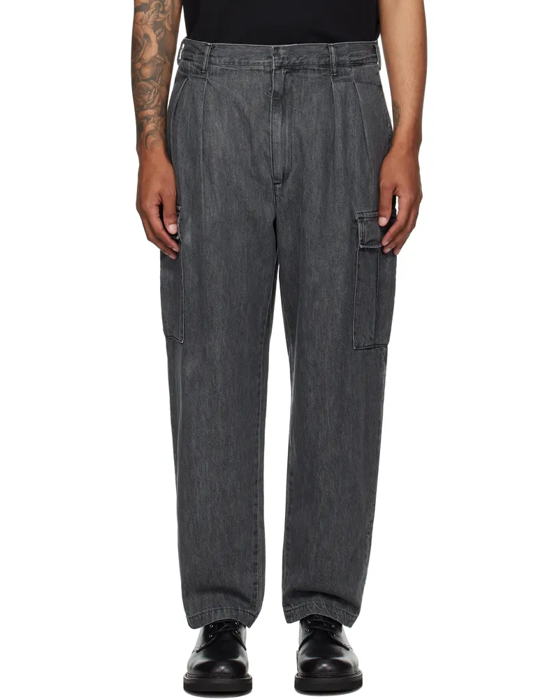 WTAPS Black MILT2301 Denim Cargo Pants Black