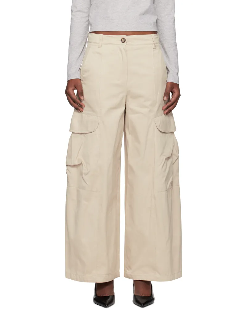 Max Mara Beige Rosatea Trousers 001