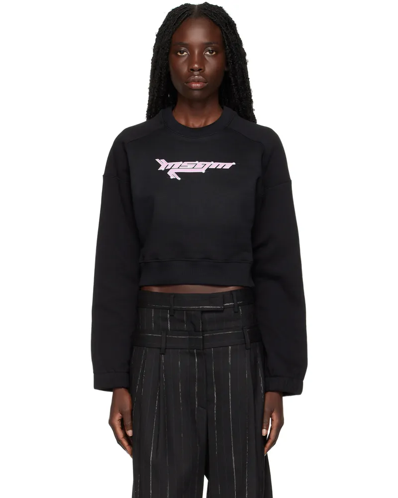 MSGM Black Graphic Sweatshirt 99