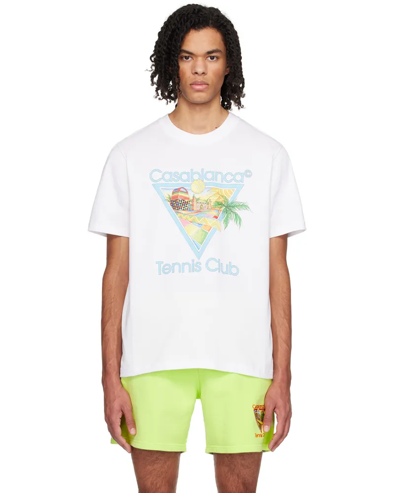 Casablanca Paris White 'Afro Cubism Tennis Club' T-Shirt White