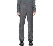 Gray Three-Pocket Trousers