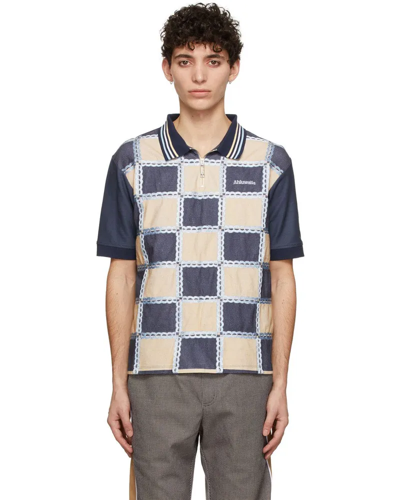 AHLUWALIA Grey Organic Cotton Polo Bge