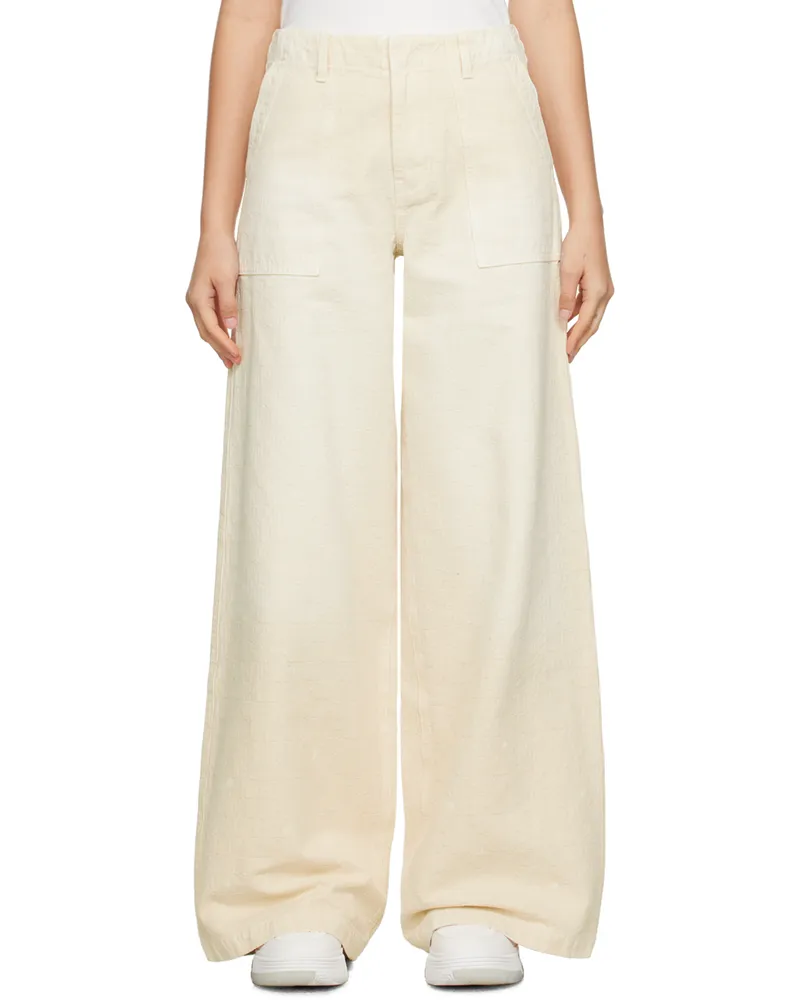 Amiri Off-White Four-Pocket Jeans Alabaster