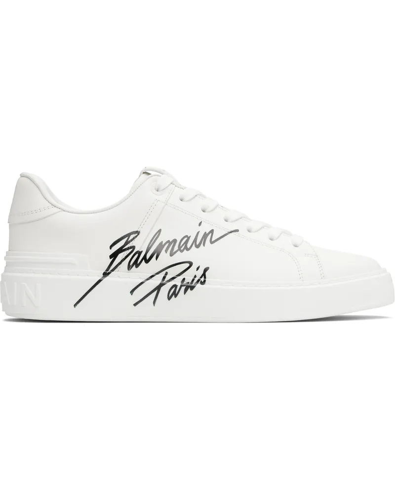 Balmain White B-Court Sneakers 0fa