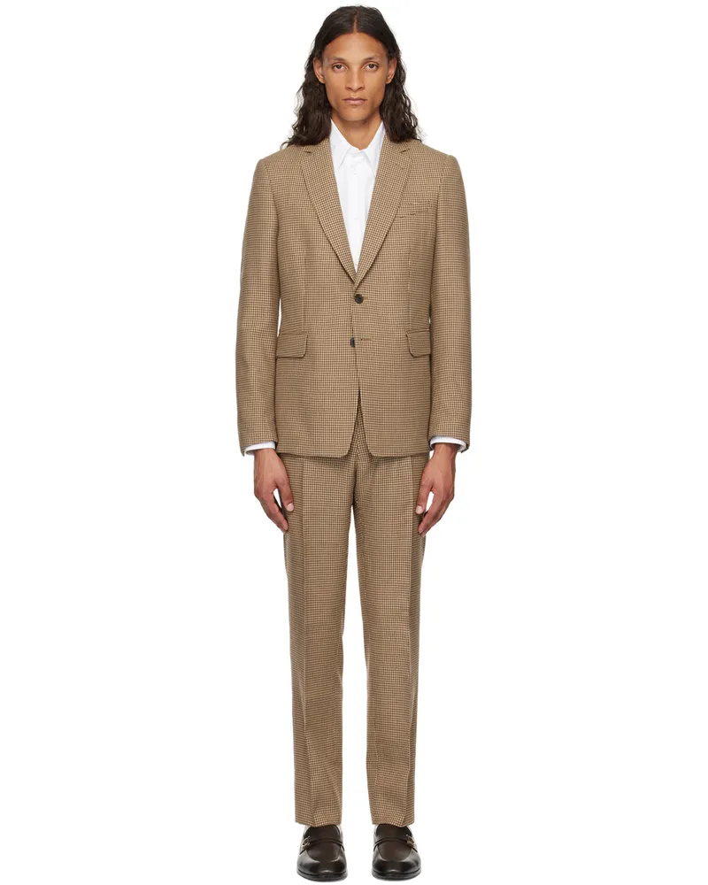 Dries van Noten Tan Houndstooth Suit 102