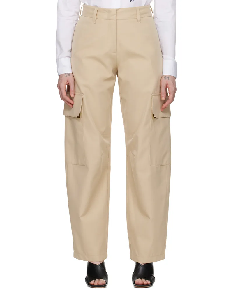 Palm Angels Beige Pocket Trousers Beige