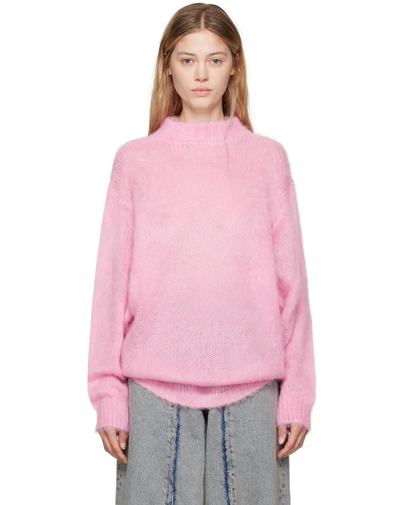 Maison Margiela Pink Brushed Knit Sweater 242