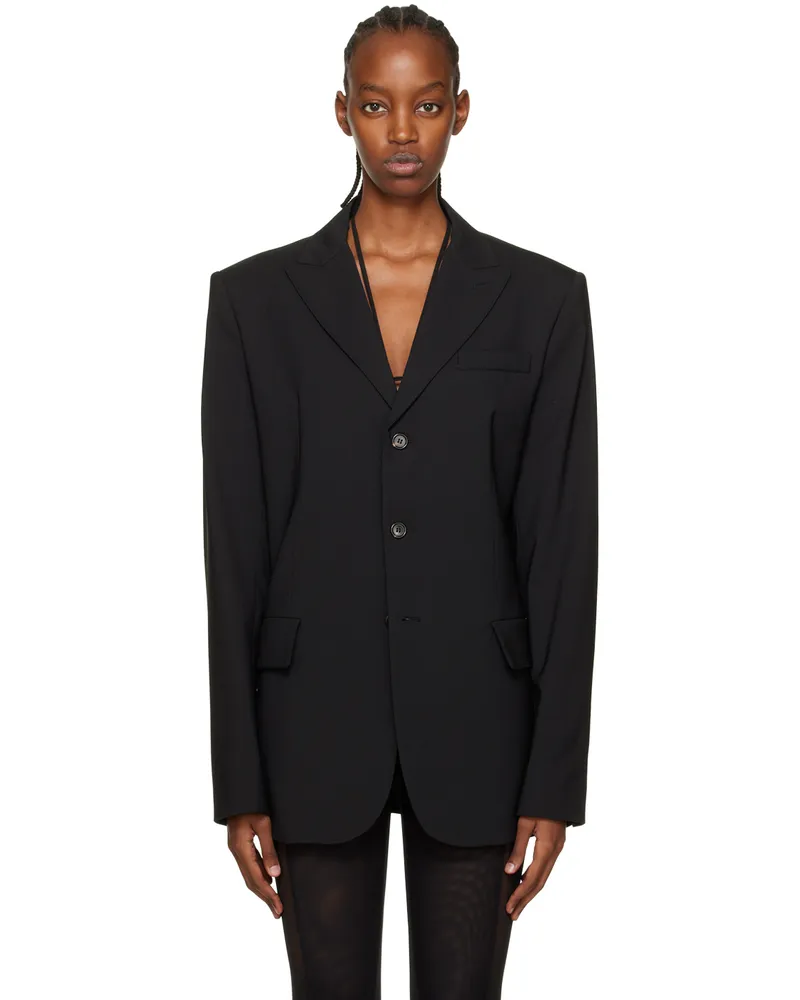 Nensi Dojaka Black Tailored Blazer Black