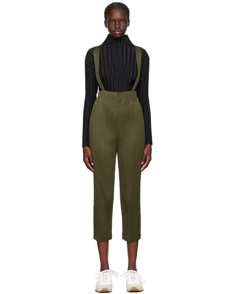 Issey Miyake Khaki Monthly Colors September Jumpsuit Khaki